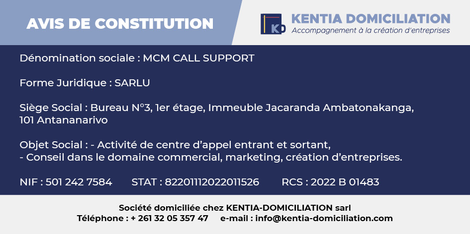 MCM CALL SUPPORT Sarlu